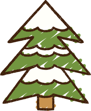 Bir insan tarafından çizilen Kış Ağacı Tebeşiri