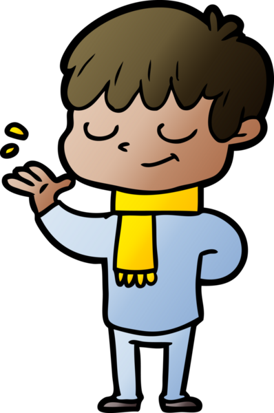 Bir insan tarafından çizilmiş mutlu çocuk çizgi filmi.