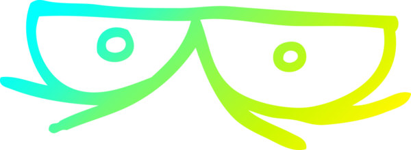 Bir insan tarafından çizilmiş soğuk gradyan çizgi çizimi.