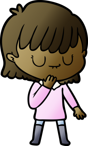 Bir insan tarafından çizilmiş karikatür kadın.