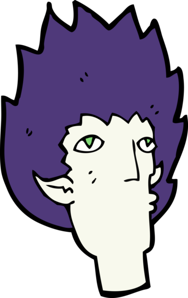 Bir insan tarafından çizilmiş vampir yüzü.