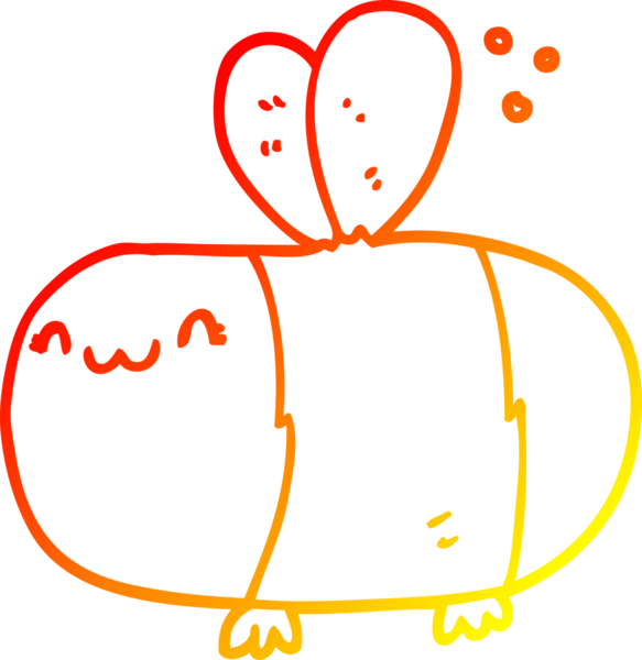 Bir insan tarafından çizilmiş bir çizgi filmin sıcak çizgi çizimi