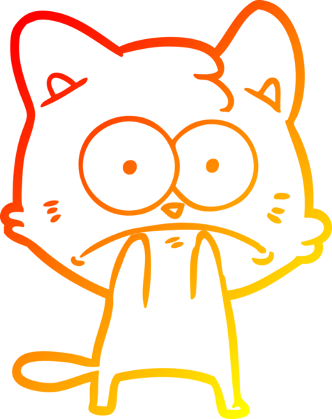 Bir insan tarafından çizilen çizgi film karakterinin sıcak gradyan çizimi