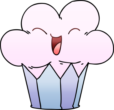 bir insan tarafından çizilmiş gölgeli neşeli çizgi film pastası.