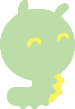 Bir insan tarafından çizilmiş sevimli, mutlu bir böcek