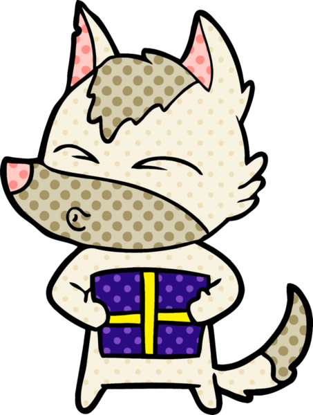 Bir insan tarafından çizilmiş Noel Kurdu ıslığı.