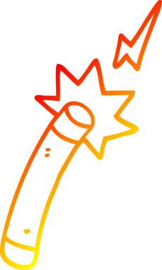 Bir insan tarafından çizilmiş bir çizgi film sihirbazının sıcak çizgi çizimi