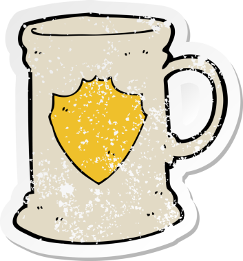 Bir insan tarafından çizilmiş eski bir karikatürün gerilimli yapıştırması.