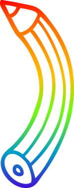 gökkuşağı gradyan çizgi çizimi bir insan tarafından çizilmiş renkli kalem