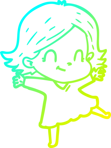 Bir insan tarafından çizilmiş soğuk gradyan çizgi çizimi.