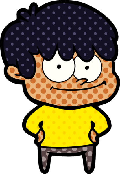 Bir insan tarafından çizilmiş mutlu çizgi film adamı.