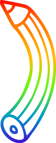 gökkuşağı gradyan çizgi çizimi bir insan tarafından çizilmiş renkli kalem