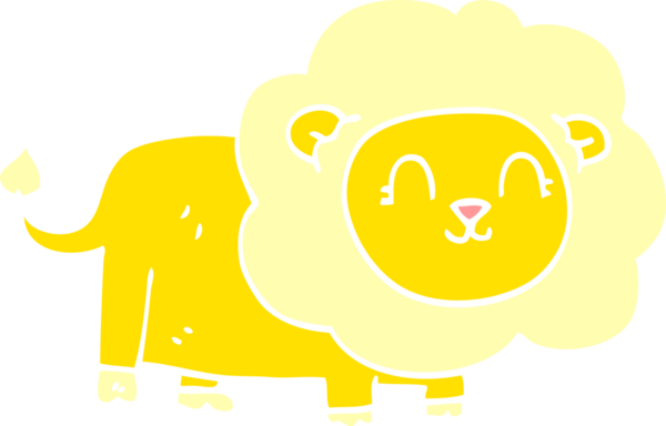 karikatür mutlu aslan bir insan tarafından çizilmiş