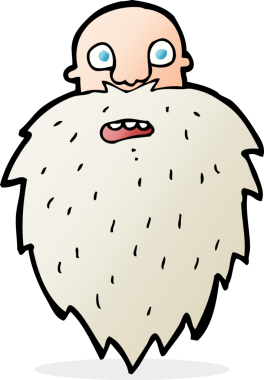 Bir insan tarafından çizilmiş sakallı bir adam.