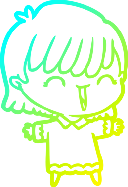 Bir insan tarafından çizilmiş bir karikatür kadın çizimi.