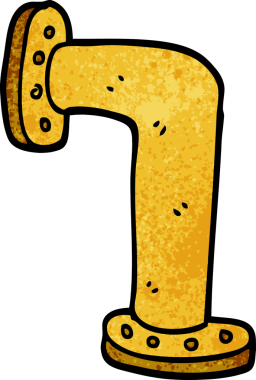 Bir insan tarafından çizilmiş karalama su borusu.