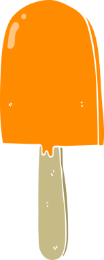 Bir insan tarafından çizilmiş düz renk çizgi film lolipopu