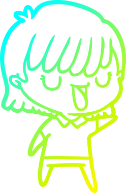 Bir insan tarafından çizilmiş bir karikatür kadın çizimi.