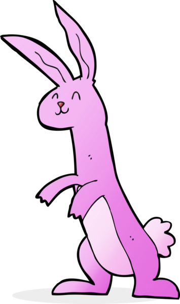 Bir insan tarafından çizilmiş çizgi film tavşanı