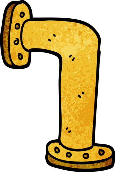 Bir insan tarafından çizilmiş karalama su borusu.