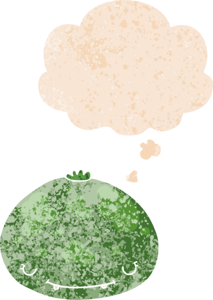 Düşünce baloncuklu karikatür grunge sıkıntılı retro dokuma tarzı bir insan tarafından çizilmiş