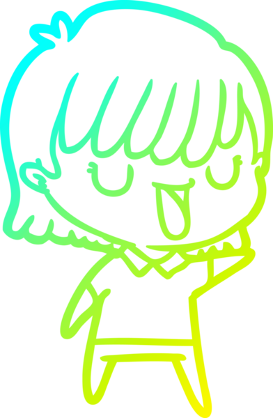 Bir insan tarafından çizilmiş bir karikatür kadın çizimi.