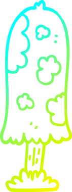 Bir insan tarafından çizilmiş bir mantarın soğuk gradyan çizimi