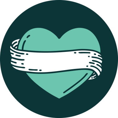 Bir insan tarafından çizilmiş kalp ve bayrağın ikonik dövme şekli