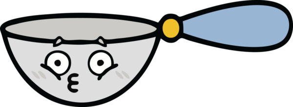 Bir insan tarafından çizilmiş bir kaşık karikatürü.