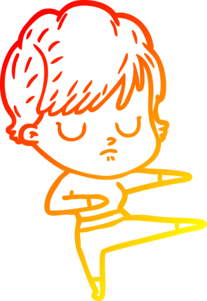 Bir insan tarafından çizilmiş bir karikatür kadın çizimi