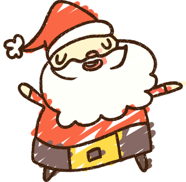 Bir insan tarafından çizilmiş Noel Baba Tebeşiri