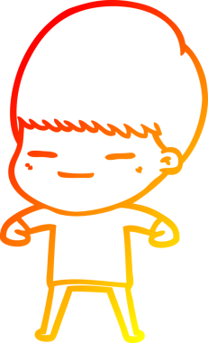 Bir insan tarafından çizilmiş kendini beğenmiş bir çizgi film karakteri çizimi.