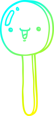 Bir insan tarafından çizilen lolipopun soğuk gradyan çizimi