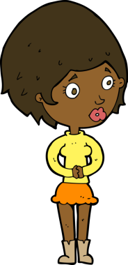 Bir insan tarafından çizilmiş ilgili bir karikatür.