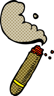 Bir insan tarafından çizilmiş bir puro.