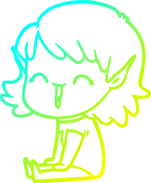 Bir insan tarafından çizilmiş soğuk gradyan çizgi çizimi.