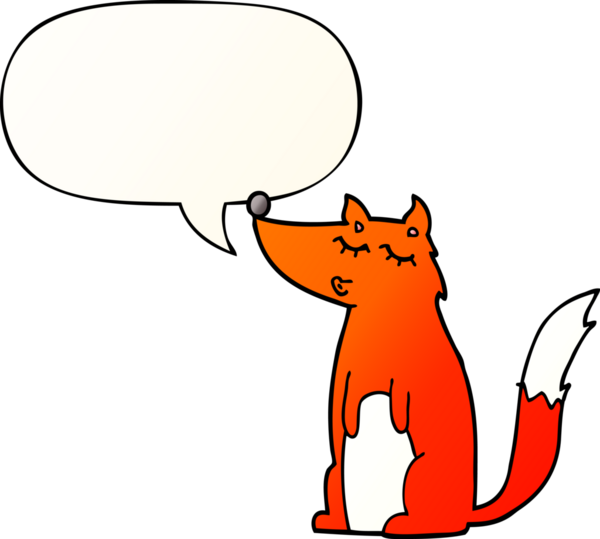 bir insan tarafından çizilmiş, konuşma baloncuklu çizgi film kurdu.