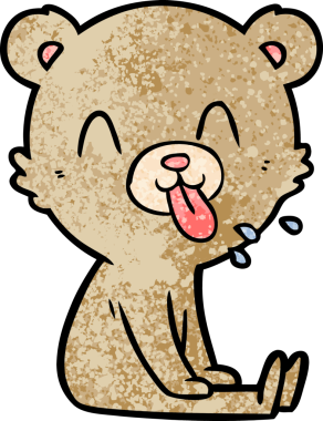 Bir insan tarafından çizilmiş kaba çizgi film ayısı.