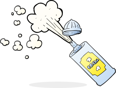 Bir insan tarafından çizilmiş serbest çizim krem şanti.