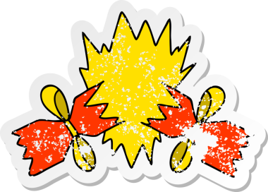 Bir insan tarafından çizilmiş garip bir el çiziminin sıkıntılı çıkartması.