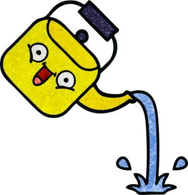 Bir insan tarafından çizilmiş eski grunge desenli bir çaydanlık.