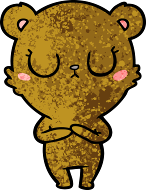 Bir insan tarafından çizilmiş bir çizgi film karakteri.