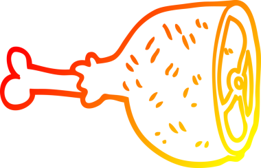 Bir insan tarafından çizilen et ekleminin sıcak çizgi çizimi