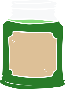 Bir insan tarafından çizilmiş kavanoza karalama sıvısı.