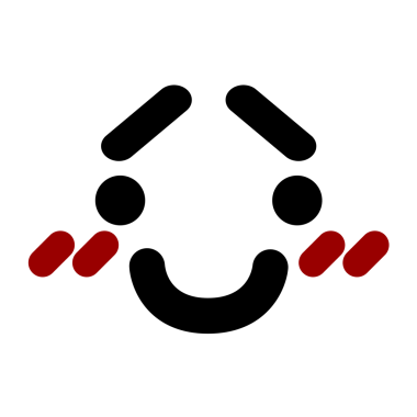 Bir insan tarafından çizilmiş mutlu, kızaran yüz simgesi