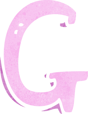 Bir insan tarafından çizilmiş G harfi.