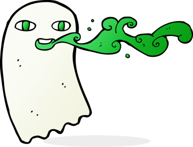 Bir insan tarafından çizilmiş iğrenç bir hayalet.