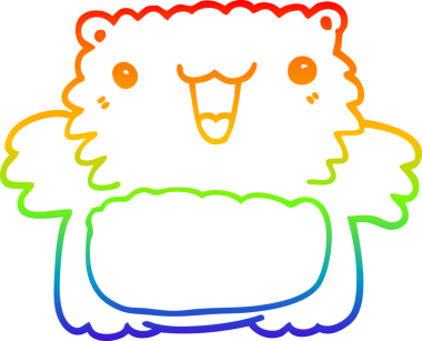 gökkuşağı gradyan çizgi çizimi bir insan tarafından çizilmiş bir çizgi ayı