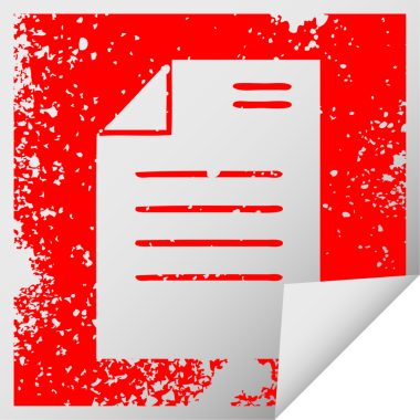 Bir insan tarafından çizilmiş bir kağıt parçasının kare soyma etiketi.