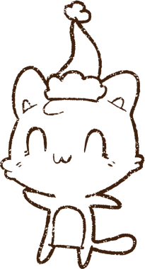 Noel Kedi Kömürü Bir insan tarafından çizilmiş